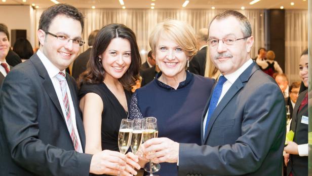 Die Familie Bremberger: Paul, Elena, Marlene und Geburtstagskind Walter (v. li.)