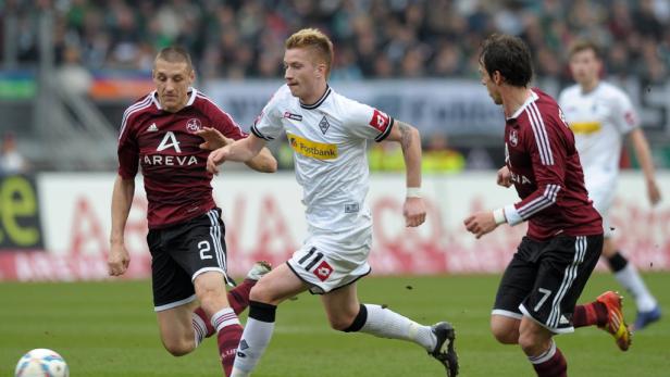 Marco Reus im Spiel zwischen Borussia Mönchengladbach und dem 1. FC Nürnberg.