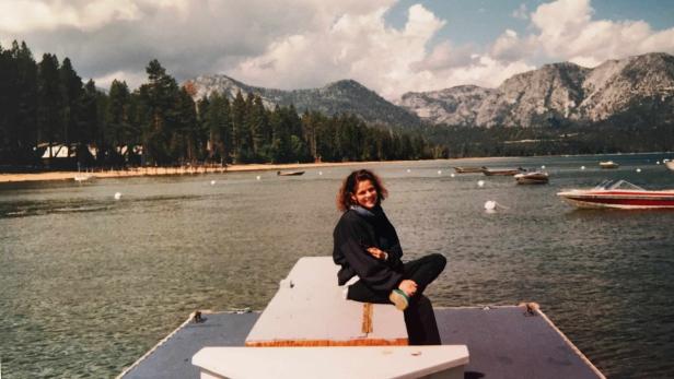Birgit Braunrath am Lake Tahoe, 1990.