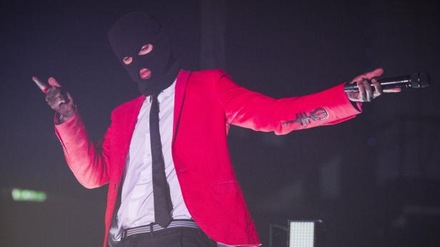 Die Maske von Frontmann Tyler Joseph symbolisiert das Thema &quot;Blurryface&quot;.