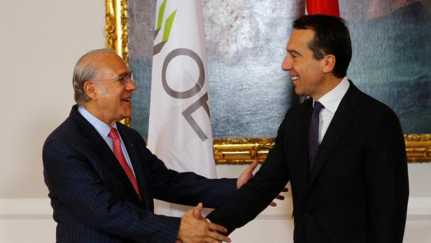 Angel Gurria und Christian Kern.