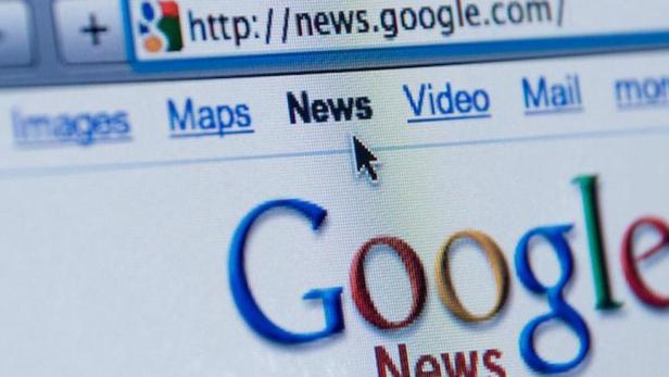 Ein Screenshot der Google News-Website mit einem Mauszeiger.