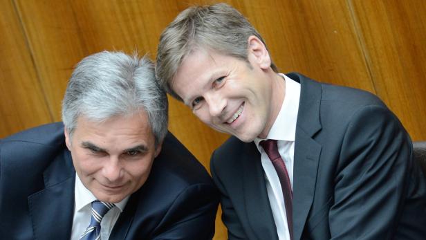ÖVP-Staatssekretär Sebastian Kurz und SPÖ-Staatssekretär Josef Ostermayer gelten als Hoffnungsträger ihrer Parteichefs.