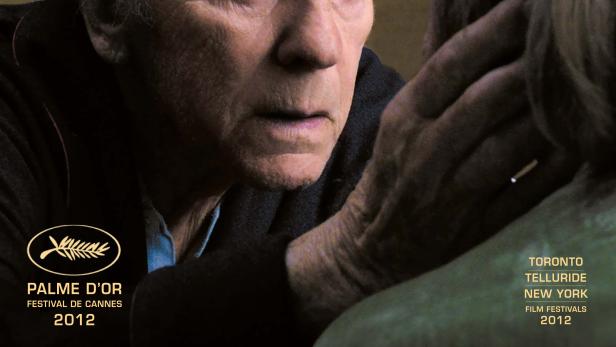 Das Filmplakat für „Amour“ zeigt Jean-Louis Trintignant und Emmanuelle Riva.