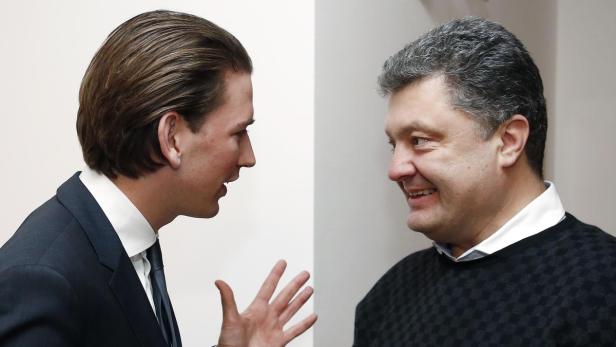 Anregendes Gespräch zwischen Sebastian Kurz und Petro Poroschenko im März dieses Jahres in Kiew