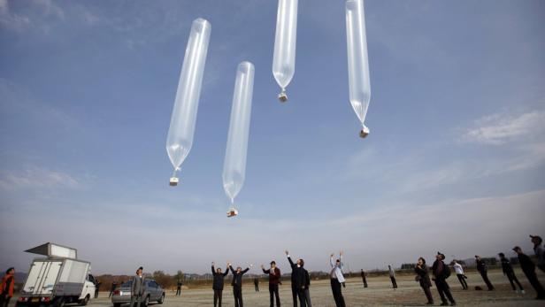 Aktivisten schicken Ballons nach Nordkorea