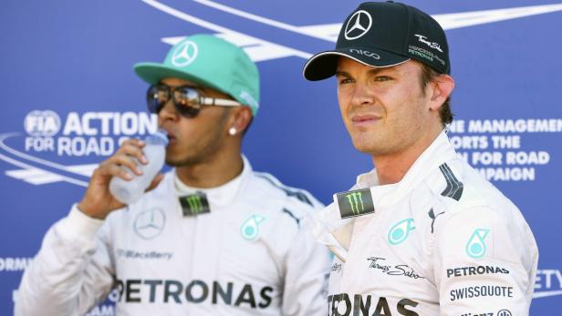 Weiterhin Freunde: Rosberg (re.) und Hamilton haben ihren Streit angeblich geschlichtet.
