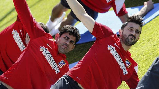 Diego Costa (li) und David Villa stürmen auch fürs Nationalteam gemeinsam.