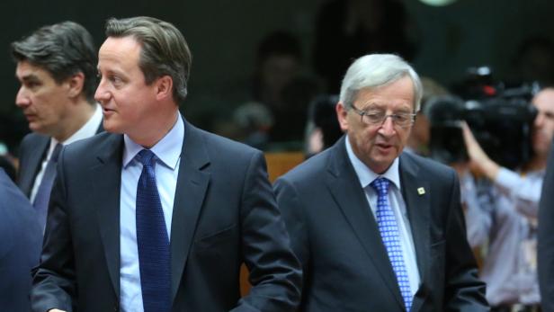 David Cameron und Jean-Claude Juncker bei einem Treffen in Brüssel.