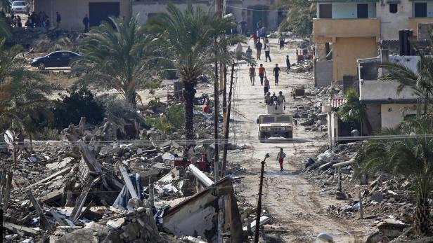 Zerstörte Häuser in der Region Sinai: Ägyptische Sicherheitskräfte werden dort immer öfter Ziel von Anschlägen.