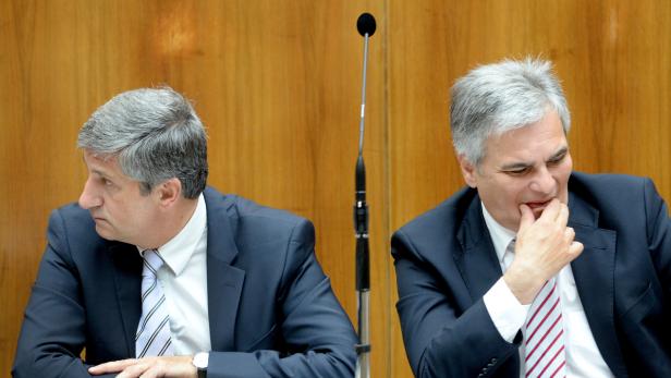 Der Ton wird rauer: Michael Spindelegger (l.) und Werner Faymann