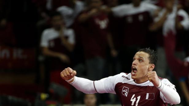 QATAR HANDBALL WORLD CHAMPIONSHIP 2015 Wer hätte das gedacht: Youssef Benali bejubelt den sensationellen Finaleinzug von Katar.