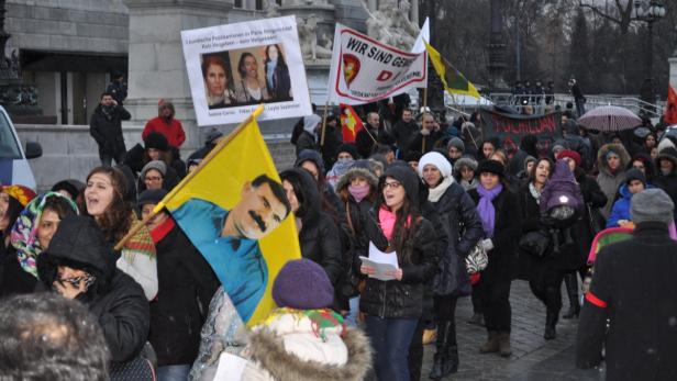 Die kurden demonstrierten in Wien