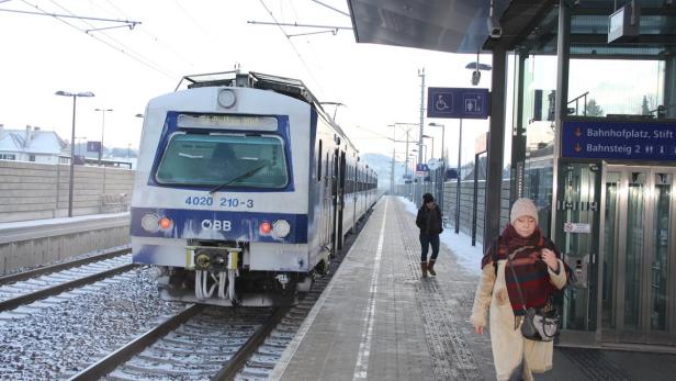 Barrierefrei Züge auf der alten Westbahntrasse, wie hier in Melk, sind derzeit nicht vorhanden.