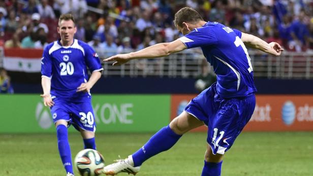 Treff-Ass: Star-Stürmer Edin Dzeko von Manchester City geht erstmals bei einer WM auf Torejagd.