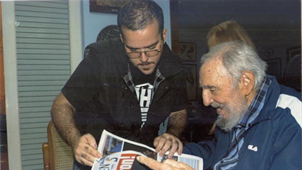 Former Cuban President Fidel Castro and President