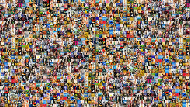 Eine Collage aus vielen kleinen Bildern mit unterschiedlichen Motiven.
