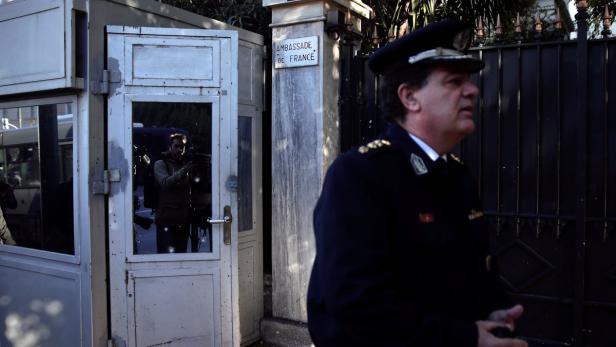 Der Tatort: Die französische Botschaft in Athen.