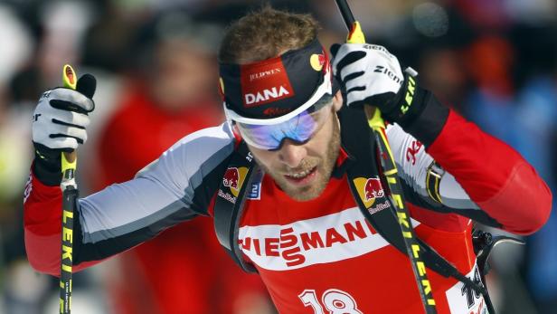 Austria&#039;s Daniel Mesotitsch competes during the men&#039;s 10 km sprint race at the Biathlon World Championships in Ruhpolding March 3, 2012. REUTERS/Michael Dalder(GERMANY - Tags: SPORT BIATHLON)