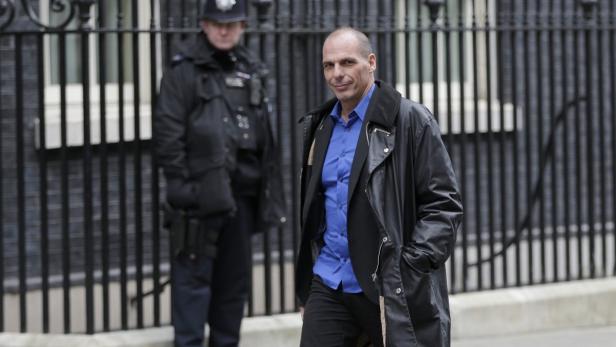 Varoufakis bei seinem London-Besuch - auch hier betont lässig.