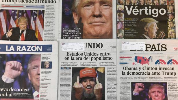 "Schock und Unbehagen": Internationale Schlagzeilen zur US-Wahl