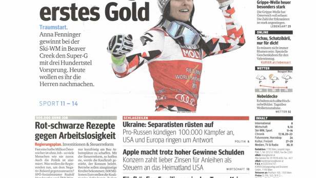 Anna Fenninger gewinnt bei der Ski-WM in Beaver Creek den Super-G.