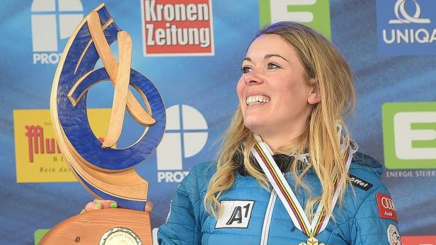 Andrea Limbacher geht als frischgebackene Weltmeisterin in den nächsten Weltcup-Bewerb.