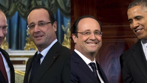 Hollande dealt mit Putin und streitet mit Obama