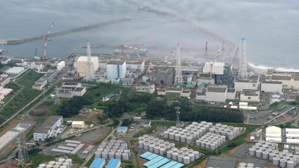 File photo of an aerial view showing TEPCO's tsuna