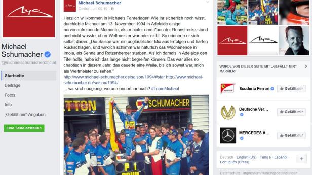 Ein virtuelles Fahrerlager für Schumacher-Fans