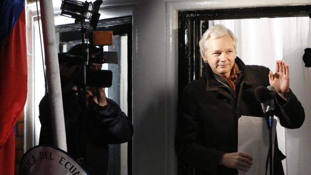 Assange in seinem Zufluchtsort