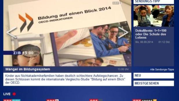 ORFTVthek.JPG ORF erweitert TVthek um Filme