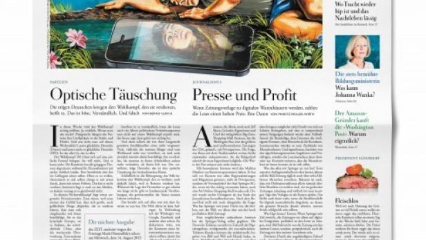 Titelseite der „Die Zeit“ mit dem Titel „Ich. Ich. Ich.“ und einer Illustration zum Thema Selbstoptimierung.