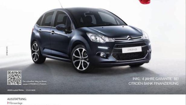 Ein blauer Citroën C3 Flash VTi 68 ist ab 9.990 Euro erhältlich.