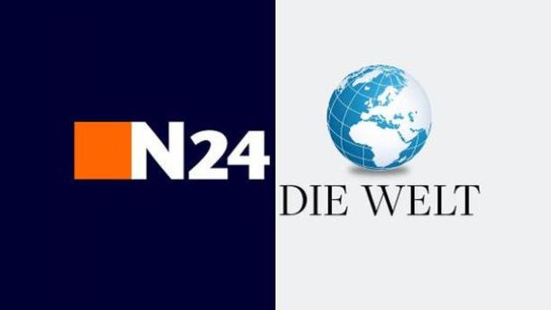 Logos von N24 und „Die Welt“ nebeneinander.