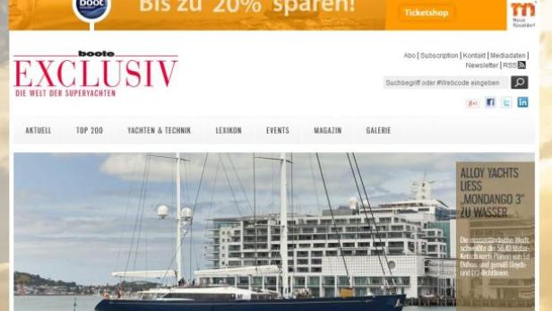 Boote-Exclusive.com, ein Online-Angebot von Delius Klasing. (c: delius klasing)