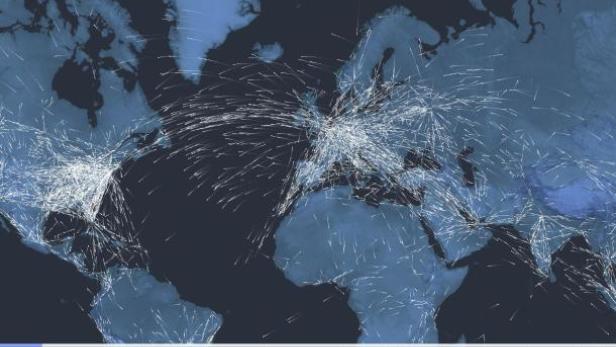 Guardian-Datenjournalismus zum Personen-Flugverkehr