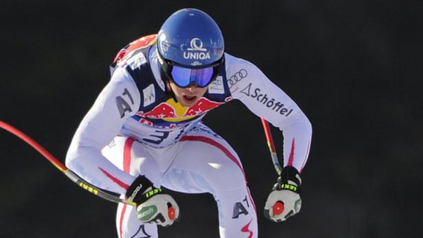 APA11139100 - 24012013 - KITZBÜHEL - ÖSTERREICH: Benjamin Raich (AUT) am Donnerstag, 24. Jänner 2013 in Aktion während des dritten Abfahrtstrainings der Herren in Kitzbühel. APA-FOTO: Robert Parigger