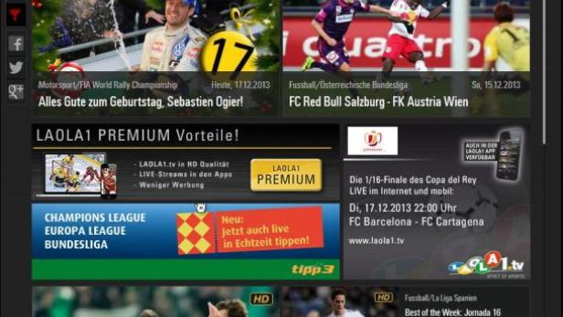 Laola1.tv-Vermarktung an InteractiveMedia