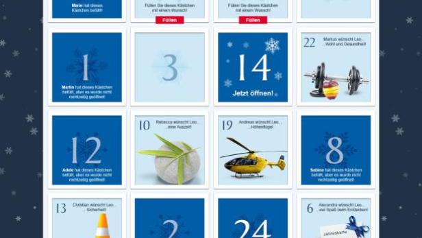 Uniqas Community-Wünsche-Kalender