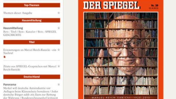 Spiegel reduziert auf eine App