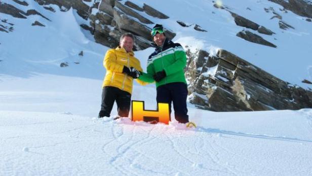 Alfred Huember (Geschäftsführer Huber Reklametechnik) und Markenbotschafter Thomas Sykora. (c: huber reklametechnik)
