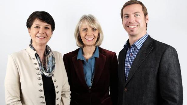 Christina Schauer, Verena Tauzimsky und Joachim Krügel. Die Vorgängerin und ihre Nachfolger in der Media-1-Geschäftsführung. (c: media 1)