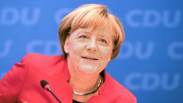 Merkel bei der Pressekonferenz am Sonntagabend.