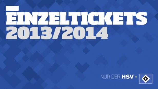 Werbung für Einzeltickets der Saison 2013/2014 des Hamburger SV.