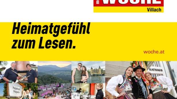 Collage mit verschiedenen Bildern aus der Region Villach, präsentiert von „Meine Woche“.