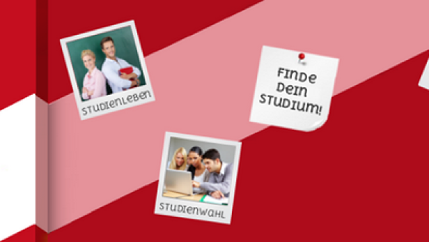 Collage mit Fotos zum Thema Studienleben, Studienwahl und Freunde finden.