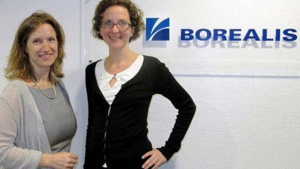 Maria Wedenig, Managing Director ikp Wien, und Virginia Mesicek, die für External Communications verantwortliche Managerin der Borealis Group. (c: ikp wien)
