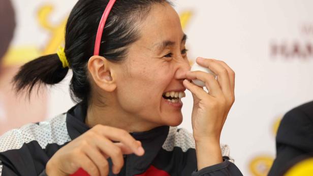 Österreichs Nummer eins Liu Jia will mit dem neuen Plastikball eine EM-Medaille