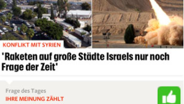 Screenshot der Krone.at-Nachrichten-App mit Schlagzeilen zu Syrien und „Dancing Stars“.